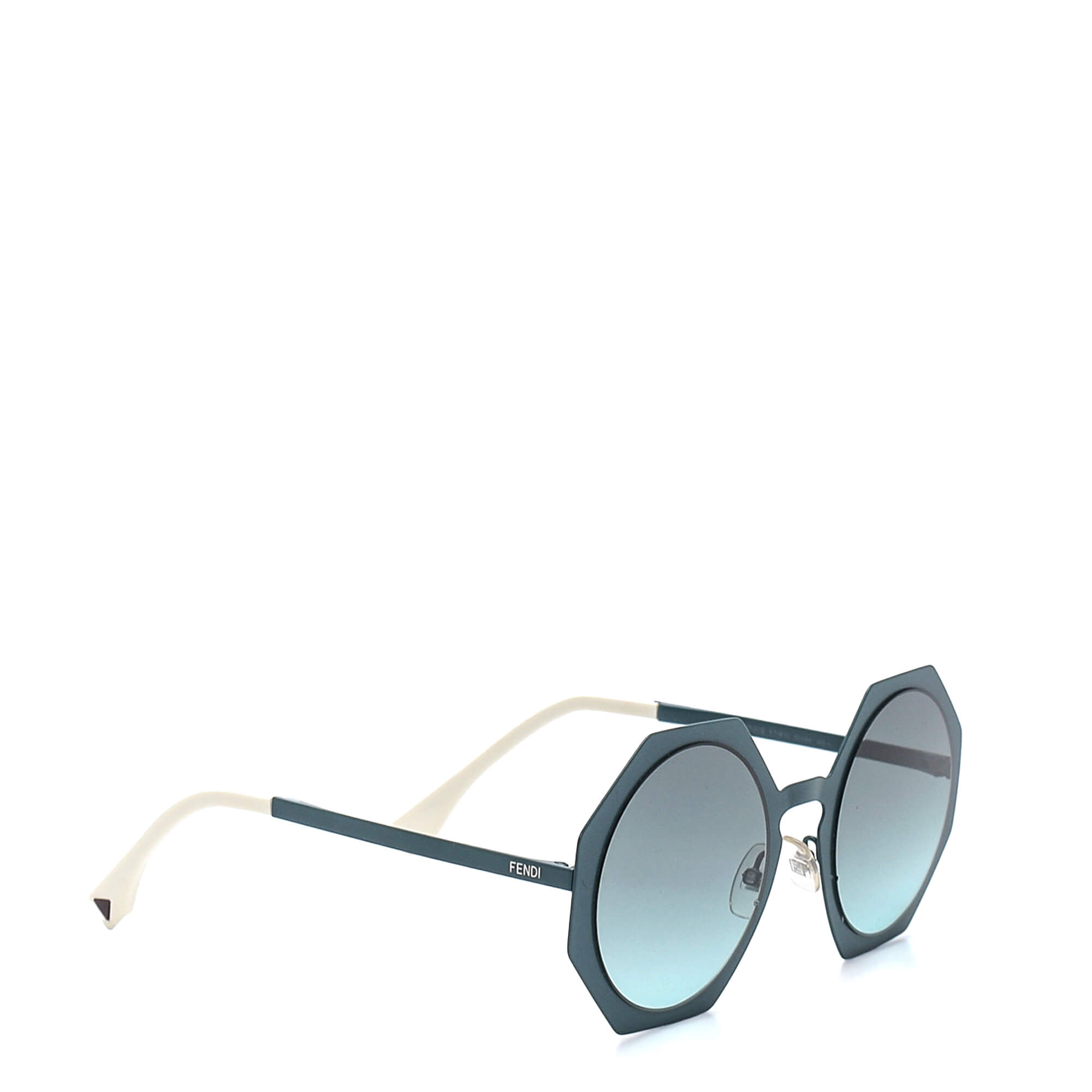 Fendi - Blue & White Round Sunglasses